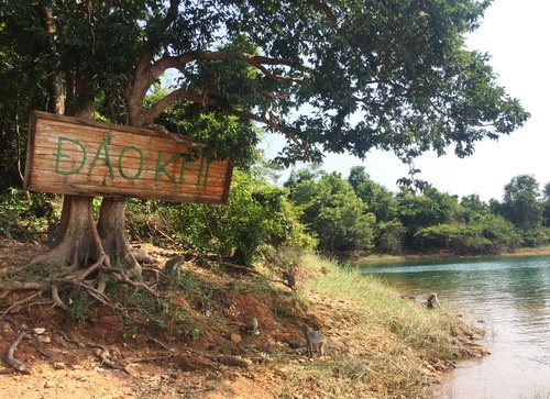 Thăm đảo Khỉ tại Khu du lịch sinh thái hồ Phú Ninh (Quảng Nam)